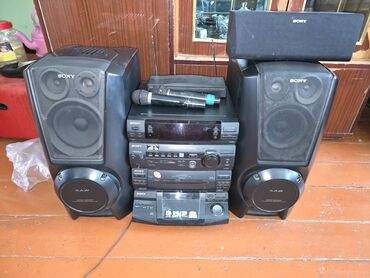 Mikrofonlar: İşlənmiş Sony Kolonka, Növ - Sabvufer, rəng - Qara