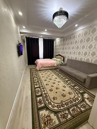 квартиры в бишкеке в аренду: 1 комната, ул. Московская / Ибраимова, Душевая кабина, Постельное белье, Кондиционер — 1