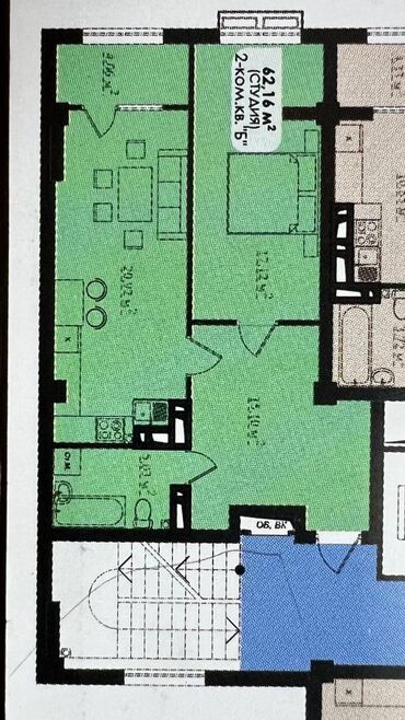 Продажа квартир: 8 комнат, 62 м², Элитка, 8 этаж, ПСО (под самоотделку)
