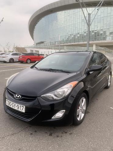 lexus az: Hyundai Elantra sedan – qara rəng, 4 qapı, AZ dövlət nömrə nişanı — 2