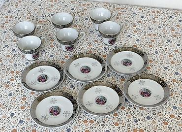 cat 6: Çay dəsti, rəng - Ağ, Farfor, 6 nəfərlik, Yaponiya — 4