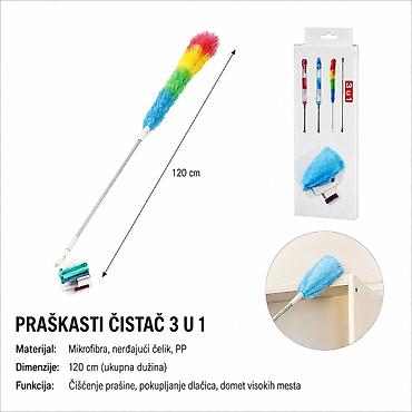KMT plastični set – praškasti čistač 3 u 1, teleskopski, od nerđajućeg