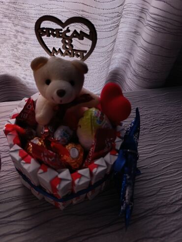 Konditorski proizvodi, slatkiši: Ručno izrađene slatke korpe/torte od čokoladica – idealne za — 14