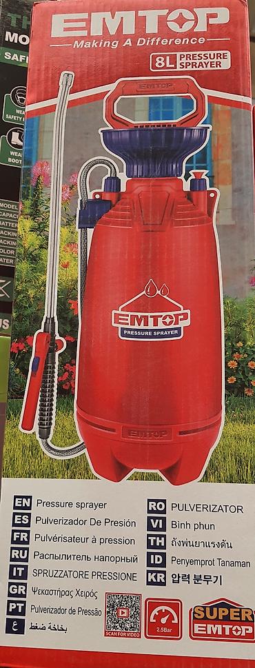 Alətlər: EMTOP 8L Pressure Sprayer – əl təzyiqli püskürdücü - Həcm: 8 litr - — 1