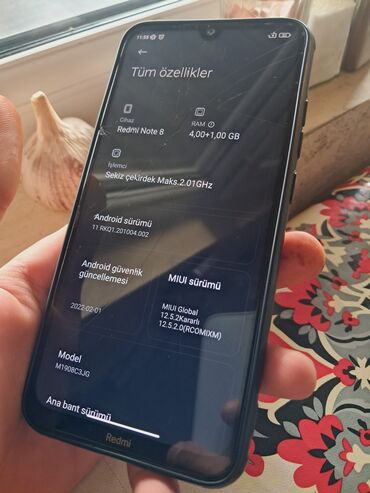 xiaomi redmi note 8 32gb qiymeti: Xiaomi Redmi Note 8, 4 GB, rəng - Qara, 
 Sensor, Barmaq izi, İki sim kartlı