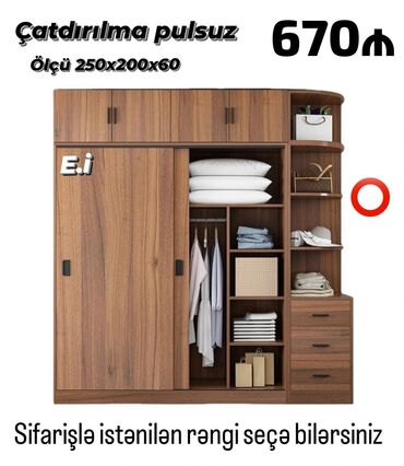 Çarpayılar: Yeni, Kupe, Qarderob, paltar dolabı