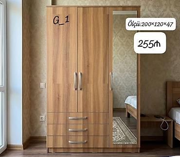 G_1 model paltar şkafı - Material: ağac fakturalı laminat - Rəng