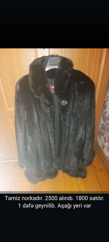 Kürklər: Təcili əlimyandıda təbii norka şuba satılır. Demək olar təzə kimidir — 3