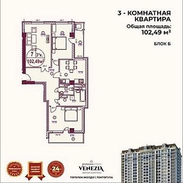 Продажа квартир: 3 комнаты, 103 м², Элитка, 3 этаж — 7