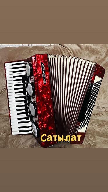 Аккордеоны: Аккордеон Weltmeister (кнопочно-клавишный), красный перламутровый — 2