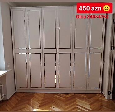 kunc ref: Yeni, 3 qapılı, Güzgülü, Ağ, Açılan, Düz dolab — 10