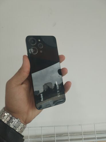 Xiaomi: Xiaomi Redmi 12, 128 ГБ, цвет - Черный, 
 Кнопочный, Отпечаток пальца, Две SIM карты