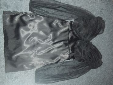 с мехом чернобурка с: Вечернее платье, Короткая модель, С рукавами, S (EU 36), M (EU 38)