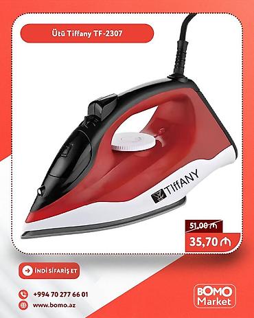 Ütülər və buxarlayıcılar: 🔥 Ütü Tiffany TF-2307 ✅ Marka: Tiffany ✅ Gücü: 2200 Vatt ✅ Material — 1