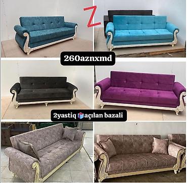 metbex kunc divani: Divan-kravat, Yeni, Açılan, Bazalı, Vеlur parça, Şəhərdaxili pulsuz çatdırılma — 1
