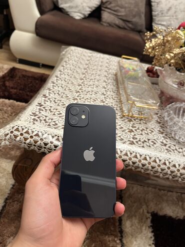 iphone dubai qiymetleri: IPhone 12, 64 GB, Qara, Face ID