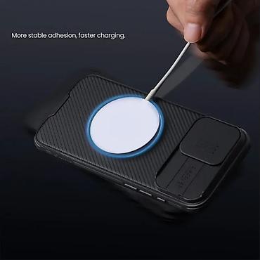 Maske i futrole za telefone: Maska Nillkin CamShield Pro Magnetic za iPhone 16 Pro 6.3 crna. Uz — 10