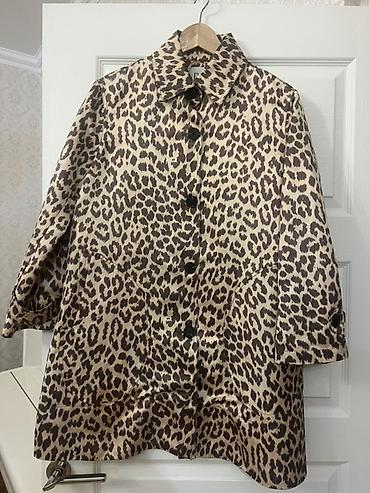 Верхняя одежда: Leopard naxışlı qadın üst geyimi (pencək/kurtka) - Rəng: bej fon — 1