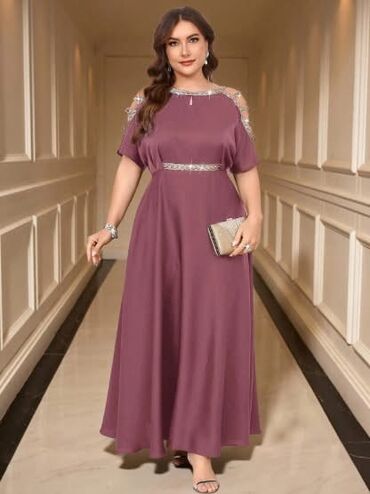 Haljine: 🌟Elegantna duga haljina u boji šljive ✅Haljina dostupna u vise boja — 8