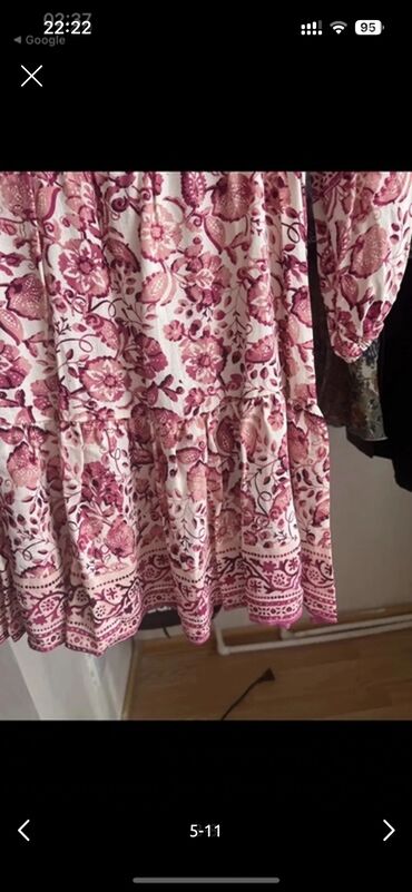 Açıqcalar: Etiketli teze Zara, uzunqol, güllü printli don
M razmer — 15