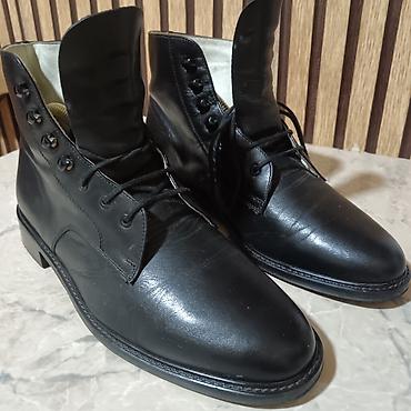 skechers lakovane patike: Muške kožne čizme – klasičan crni model, br. 9 (EU 43) - Materijal — 2