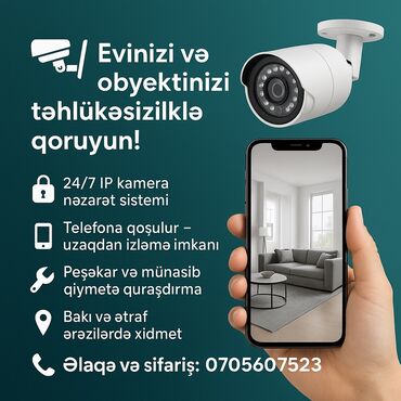 Videokameralar: Evinizi və obyektinizi təhlükəsizliklə qoruyun! 🔒 24/7 IP kamera