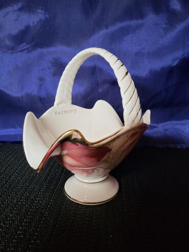 Ostalo posuđe: Korpa nova,vintaz,bombonijera Limonz stil Harmony. Porcelanska — 5