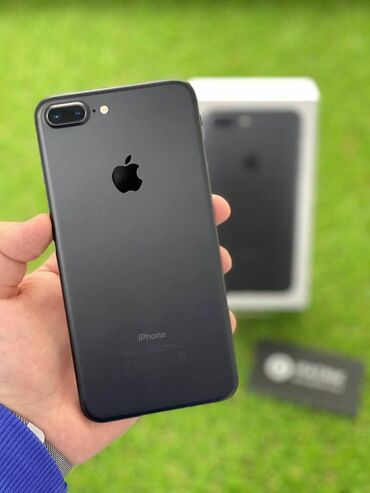 Apple iPhone: IPhone 7 Plus, 128 ГБ, Черный, Защитное стекло, Коробка, 100 %