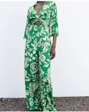 sako i suknja komplet: Zara, M (EU 38), color - Green