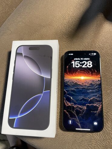 iphone x polovan: Apple iPhone iPhone 16 Pro, 128 GB, Black Titanium, Face ID, Guarantee