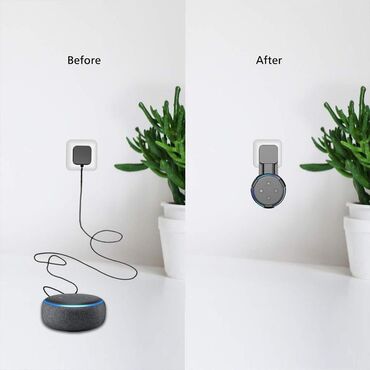 Другие аксессуары для компьютеров и ноутбуков: Настенный кронштейн для крепления на розетку для Alexa Echo Dot 3
