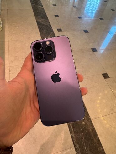 Apple iPhone: IPhone 14 Pro, 128 ГБ, Deep Purple, Отпечаток пальца, Face ID