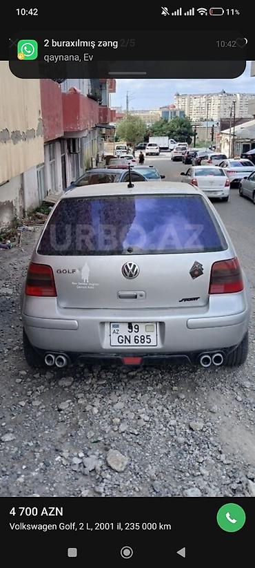 Volkswagen: Volkswagen Golf: 2 l | 2001 il Hetçbek — 2