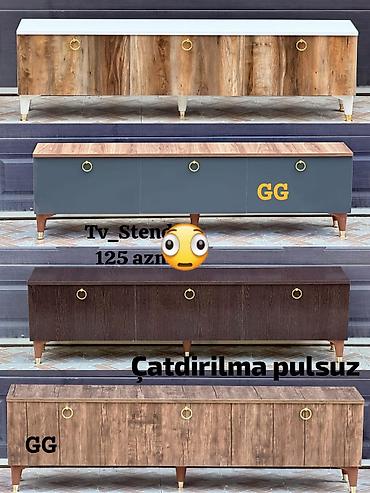 TV stendi – müxtəlif rəng və teksturalarda • Ölçü: təxmini uzun