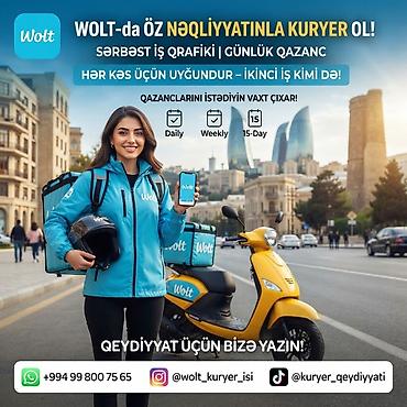 taksi parki: Sürücü-kuryer tələb olunur, Nəqliyyat təmin edilir, Gündəlik ödəniş, Təcrübəsiz — 1