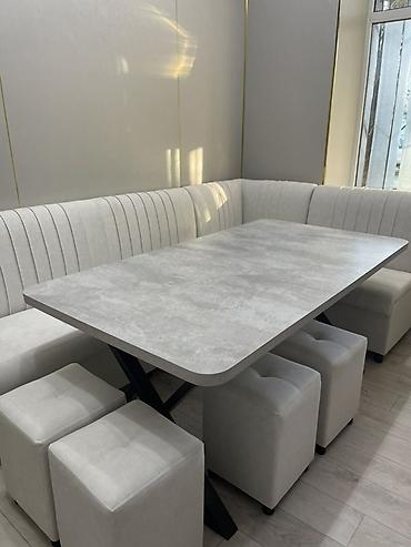 silver kitchen: Абсолютно ново-изготовленная кухонная мебель, диваны, стол и пять — 3