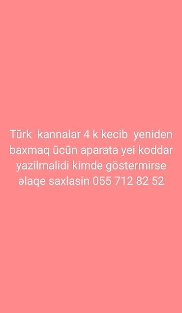 Televizor təmiri: Türk kanalları üçün TV aparatlarının yenidən işləməsi məqsədilə yeni — 1