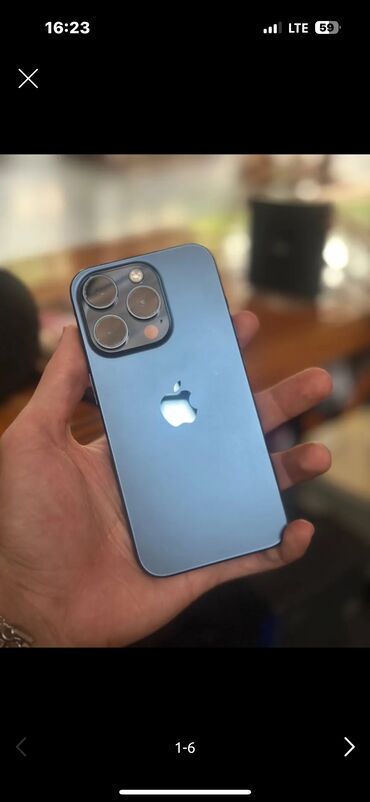 Apple iPhone: IPhone 15 Pro, Б/у, 128 ГБ, Синий, Кабель, Коробка, 100 %
