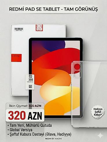 xiaomi netbook: Yeni Xiaomi Redmi Pad SE, 11", 128 GB, Ünvandan götürmə, Ödənişli çatdırılma — 2