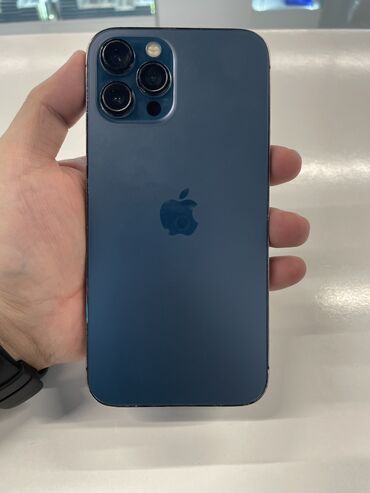 Apple iPhone: IPhone 12 Pro Max, Б/у, 128 ГБ, Pacific Blue, Чехол, 88 %