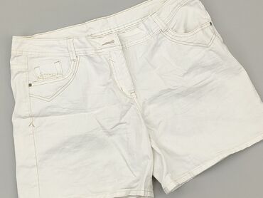 białe bluzki z krótkim rękawem eleganckie: Krótkie Spodenki Damskie, George, 2XL, stan - Dobry