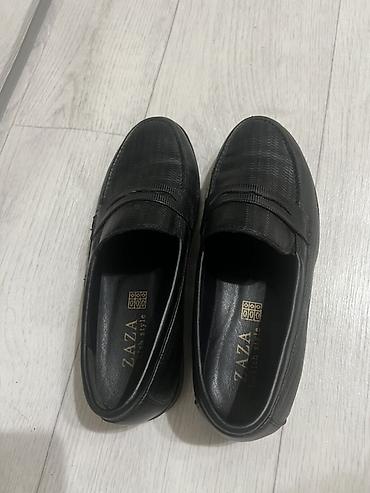 лоферы zara: Мужские туфли, 36.5, Б/у, цвет - Черный, Самовывоз — 2