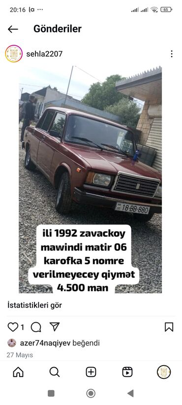 VAZ (LADA): 1992-ci il istehsalı olan zavod maşını VAZ 2106. Mühərriki və