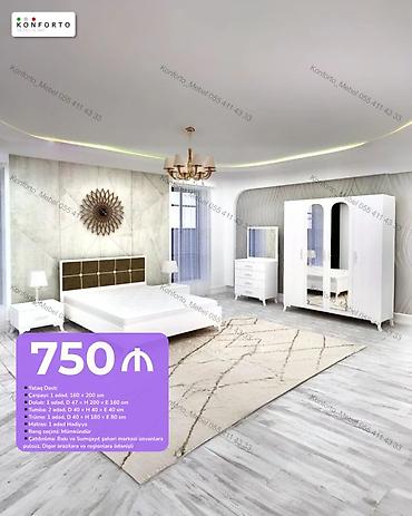 Yataq Dəsti – 750 ₼ Komplektdə: - Çarpayı: 1 ədəd, 160 × 200 sm -