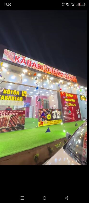 аренда помещений под бар: TƏCİLİ HAZIR BİZNES SATILIR!! Kabab dürüm evi Əhmədli Neapol dairəsi