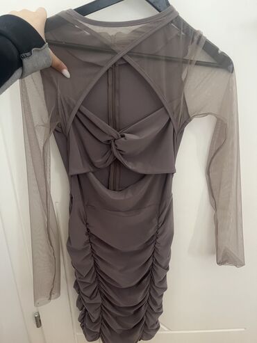haljina sa naramenicama: M (EU 38), bоја - Braon, Drugi stil, Drugi tip rukava