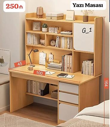Yazı masası – çoxfunksiyalı rəfli model Ölçülər: - En: 100 sm -
