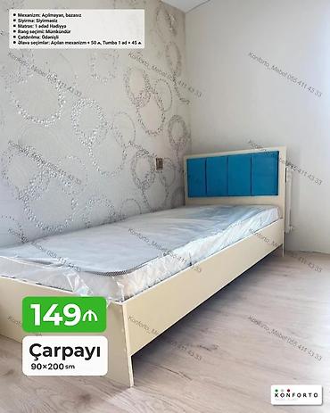 dosekler: Çarpayı – 90×200 sm - Mexanizm: açılmayan, bazasız - Sıyırma — 1