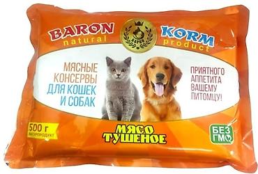 кошачий мята: Консервы для домашних животных BARON KORM, паучи 500 г - Форматы — 5