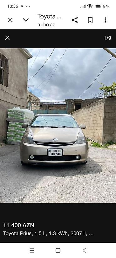 ford fusion qiyməti: Toyota Prius: 1.5 l | 2007 il Hetçbek — 7